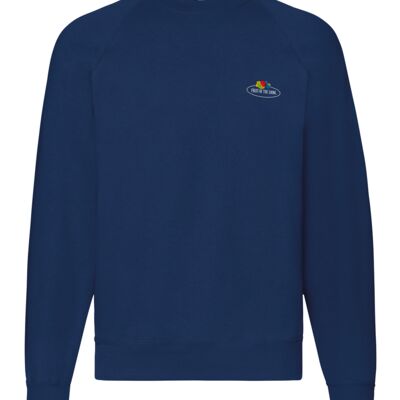 Vintage raglan sweatshirt small logo print Thumbnail