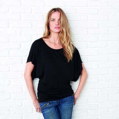Flowy draped sleeve dolman t-shirt Thumbnail
