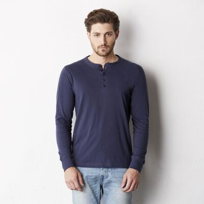 Unisex Jersey long sleeve Henley Thumbnail