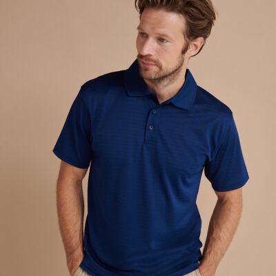 Henbury Cooltouch® textured stripe polo HB473 Cooltouch® textured stripe polo Thumbnail