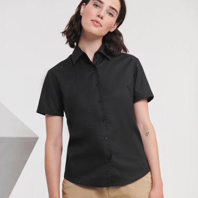 Russell Collection Women's short sleeve Oxford shirt J933F Women's short sleeve Oxford shirt Thumbnail