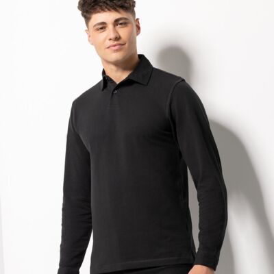 Long sleeve stretch polo Thumbnail