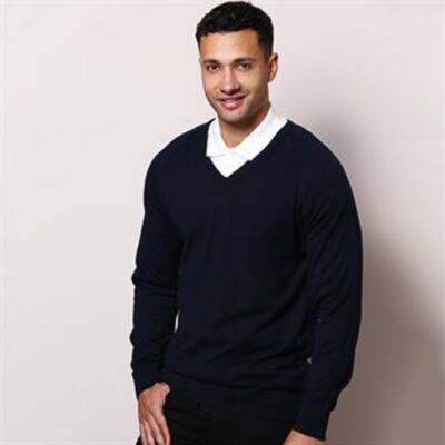 V-neck fully fashioned jumper Thumbnail