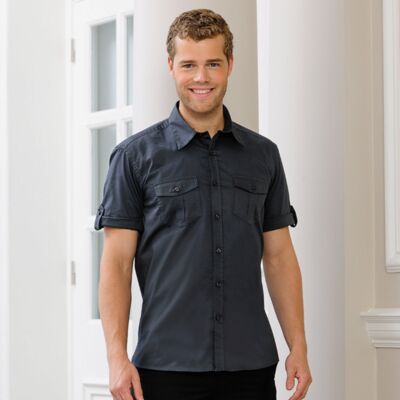 Russell Roll-sleeve shirt short sleeve J919M Roll-sleeve shirt short sleeve Thumbnail