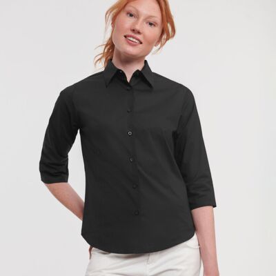 Russell Collection Women's ¾ sleeve easycare fitted shirt J946F Women's ¾ sleeve easycare fitted shirt Thumbnail