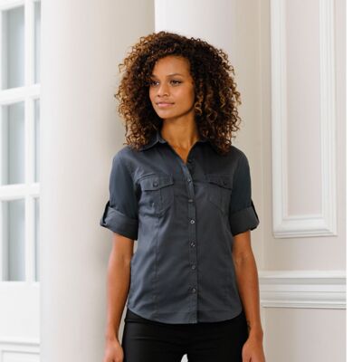 Women's roll-sleeve ¾ sleeve shirt Thumbnail