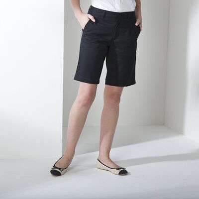 Women's Teflon®-coated flat fronted chino shorts Thumbnail
