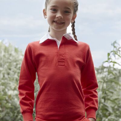 Front Row Kids long sleeve plain rugby shirt FR109 Kids long sleeve plain rugby shirt Thumbnail