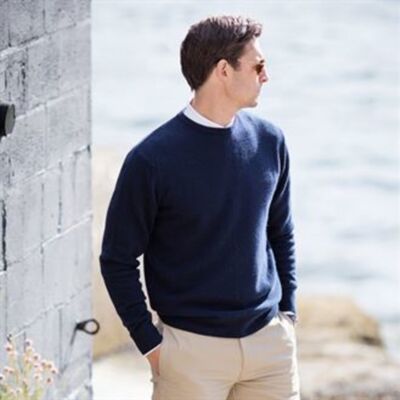 Crew neck lambswool jumper Thumbnail