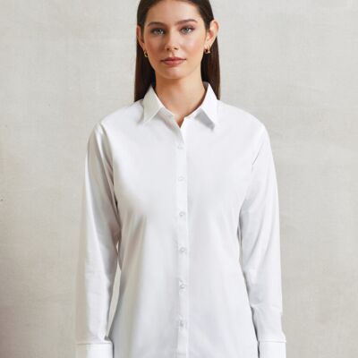 Premier Women's supreme poplin long sleeve shirt PR307 Women's supreme poplin long sleeve shirt Thumbnail