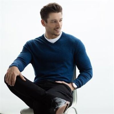 V-neck marl jumper Thumbnail