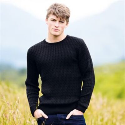 Cable crew neck jumper Thumbnail