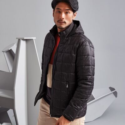 Box quilt hooded jacket Thumbnail