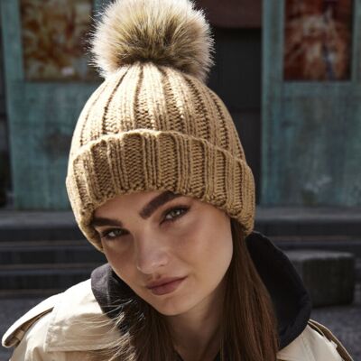 Beechfield Fur pop pom chunky beanie BC412 Fur pop pom chunky beanie Thumbnail