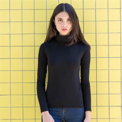 Women's feel good roll neck top Thumbnail