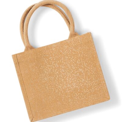 Westford Mill Shimmer jute mini gift bag WM431 Shimmer jute mini gift bag Thumbnail