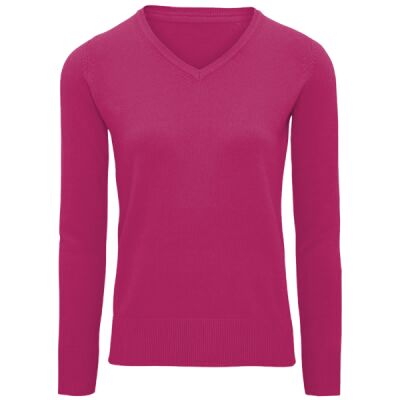 Women's cotton blend v-neck sweater Thumbnail