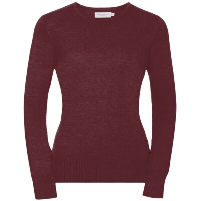 Women's crew neck knitted pullover Thumbnail