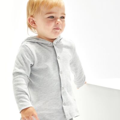 Babybugz Baby stripy hooded T BZ047 Baby stripy hooded T Thumbnail