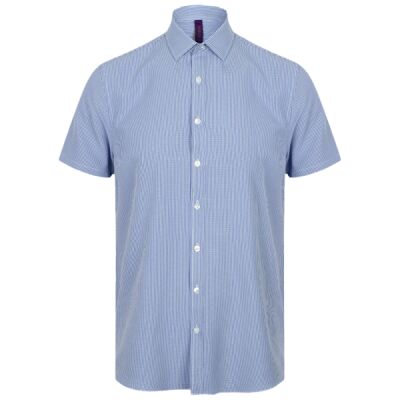 Gingham Pufy wicking short sleeve shirt Thumbnail