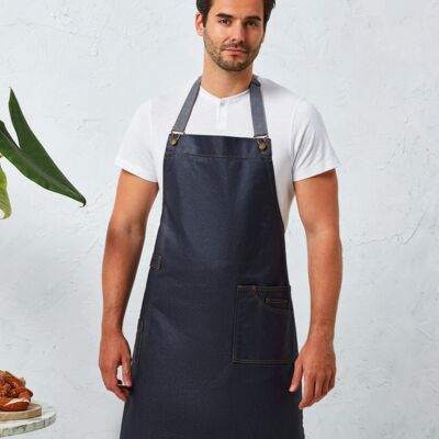 Premier District waxed-look denim bib apron PR134 District waxed-look denim bib apron Thumbnail