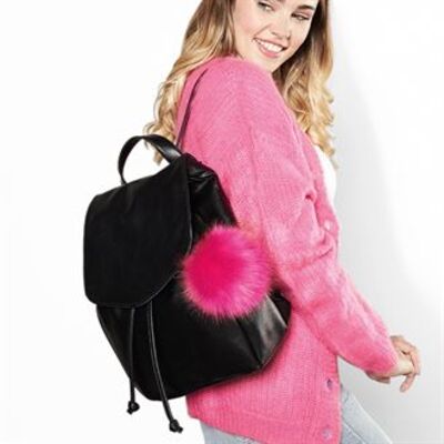 Beechfield Faux fur pop pom keyring BC400 Faux fur pop pom keyring Thumbnail