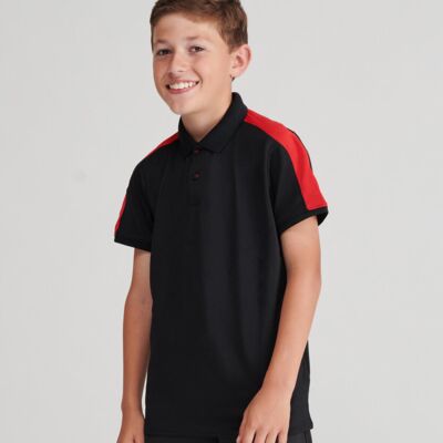 Finden & Hales Kids contrast panel polo LV382 Kids contrast panel polo Thumbnail