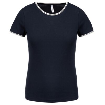 Ladies’ piqué knit crew neck T-shirt Thumbnail