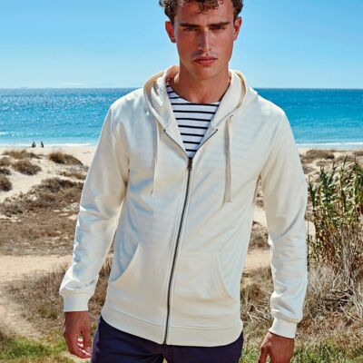 Men's coastal vintage wash loop back zip through hoodie Thumbnail