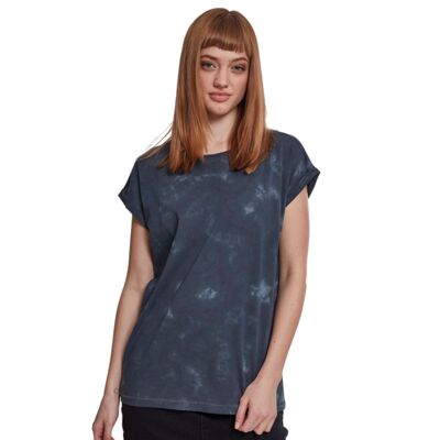 Women's batik dye extended shoulder tee Thumbnail