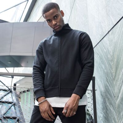 High neck sweat zip cardigan Thumbnail