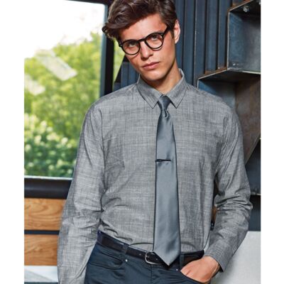 Cotton slub chambray long sleeve shirt Thumbnail