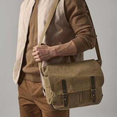 Quadra Heritage waxed canvas messenger QD653 Heritage waxed canvas messenger Thumbnail