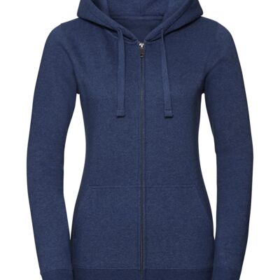 Women's authentic melange zipped hood sweatshirt Thumbnail