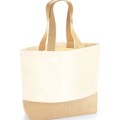 Westford Mill Jute base canvas tote WM451 Jute base canvas tote Thumbnail