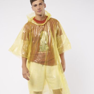 Emergency hooded plastic poncho Thumbnail